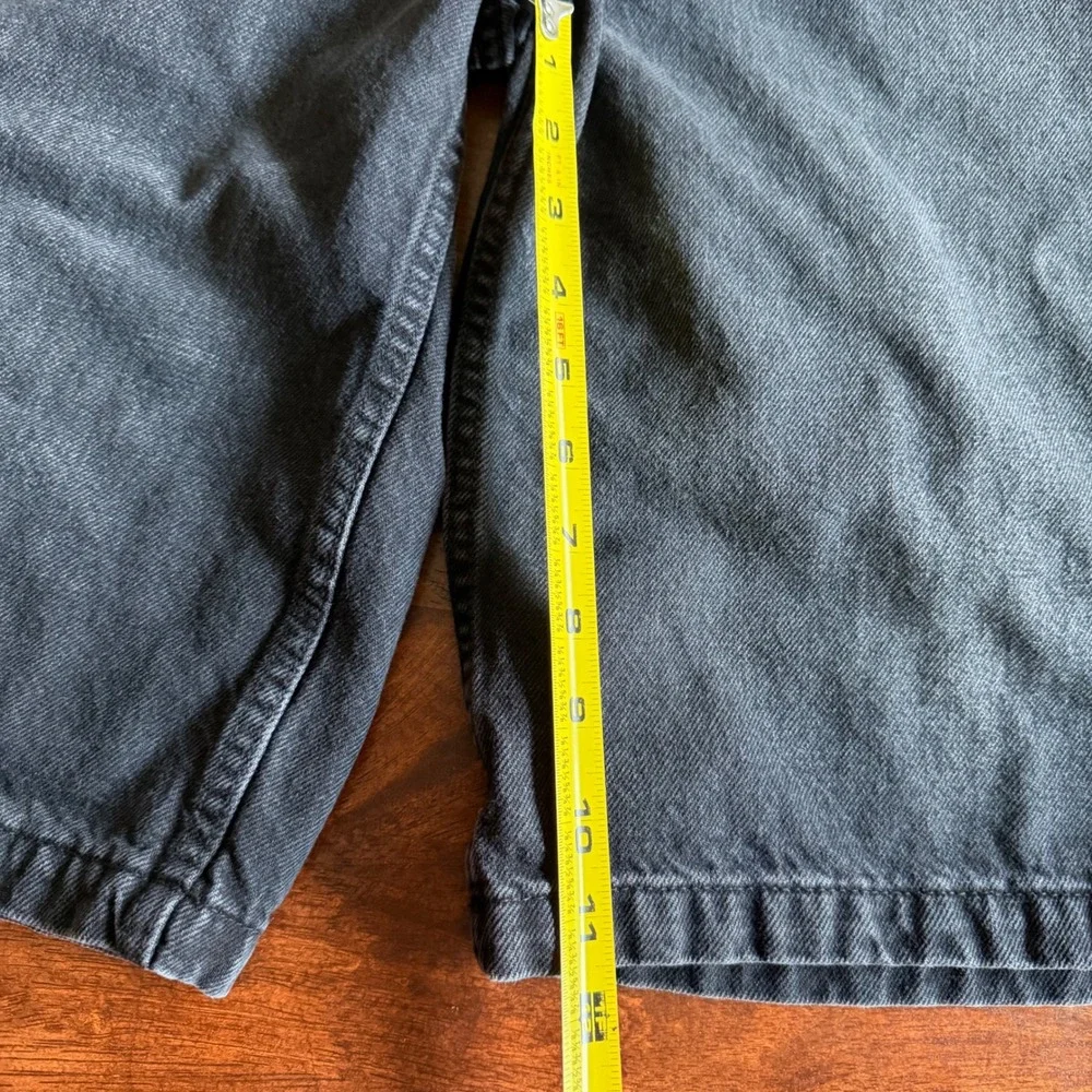 Cotton On Mens Super Baggy Jorts Washed Black Denim Shorts Size 34